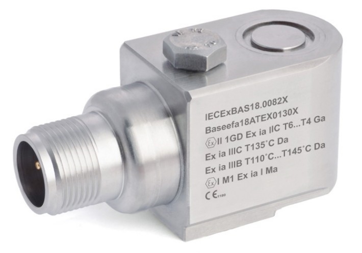 CMCP787A-IS — 本安型高精度加速度传感器，侧向出线，2 针 MS 连接器